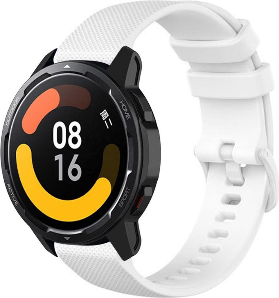 Strap-it Xiaomi Watch S1 Luxus-Silikonarmband (Weiß)