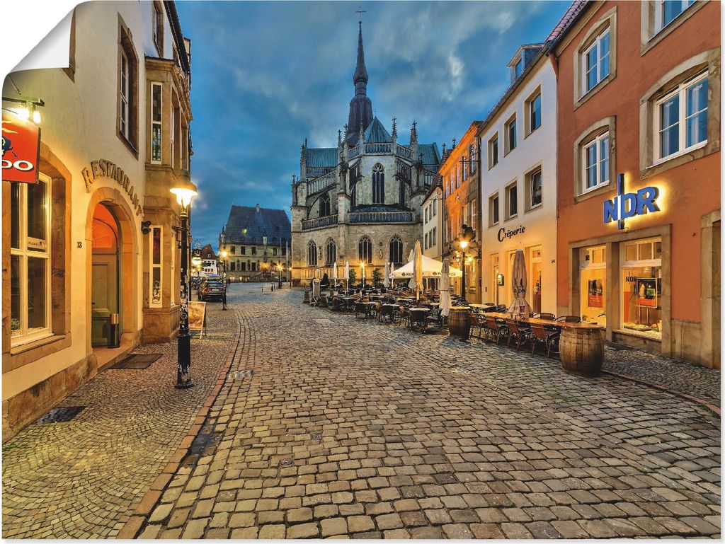 ARTland Poster Osnabrück, Blick auf die Marienkirche Größe: 40x30 cm