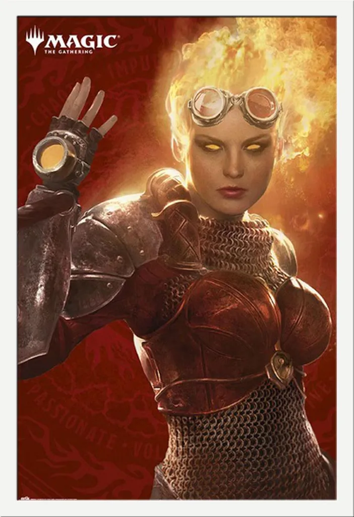 Poster Chandra Magic The Gathering avec cadre blanc MDF amovible Shinsuke