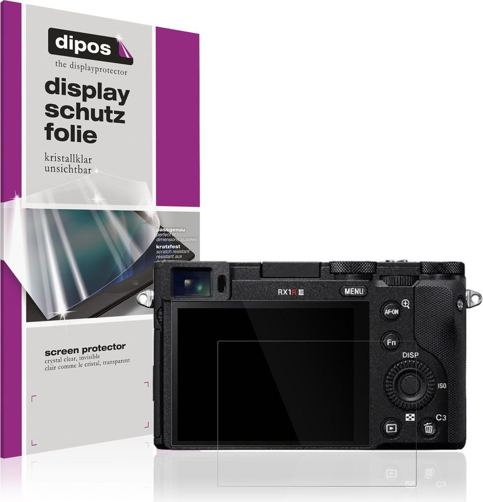 4x Schutzfolie für Sony RX1R III klar Displayschutzfolie Folie Display Schutz dipos