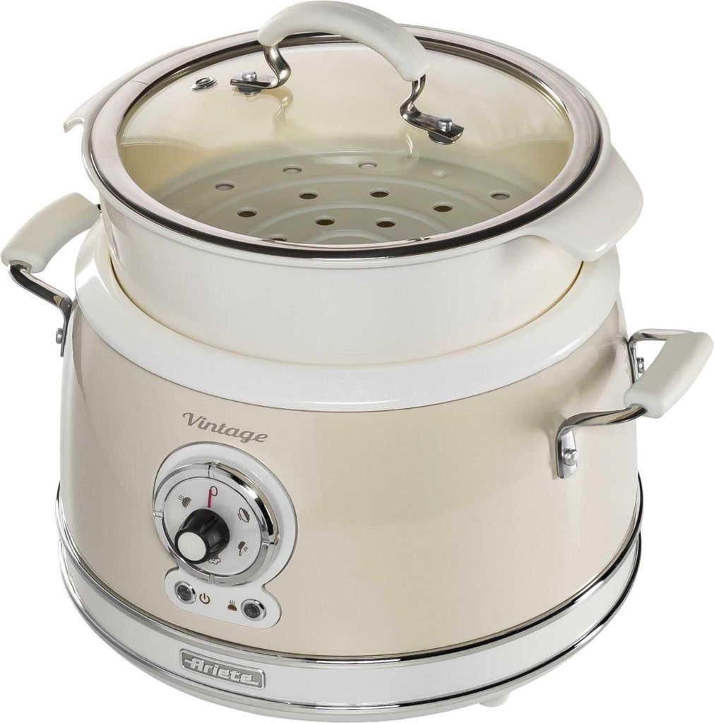 Ariete 00C290403AR0 Ariete Vintage Dampfgarer, beige Obrázek produktu 