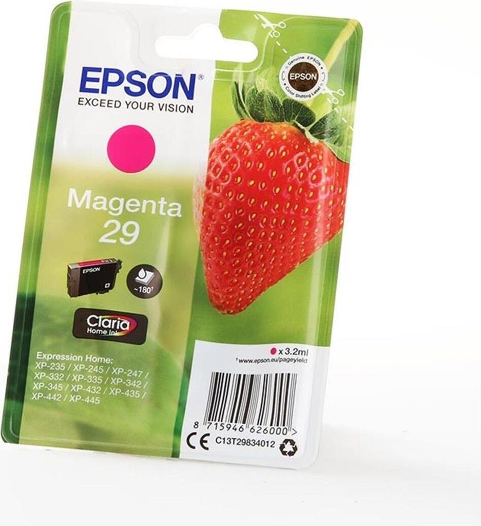 Epson Strawberry Singlepack Magenta 29 Claria Home Ink, Zdjęcie produktu 