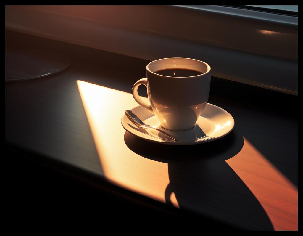 Plakat 65x50cm Kaffee am Morgen