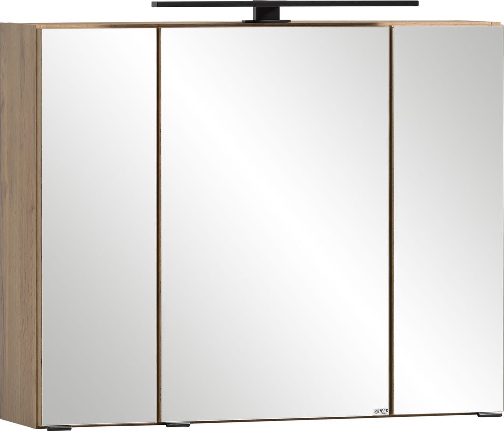 Spiegelschrank >Lyon< in Wotaneiche - 80x64x20cm (BxHxT)