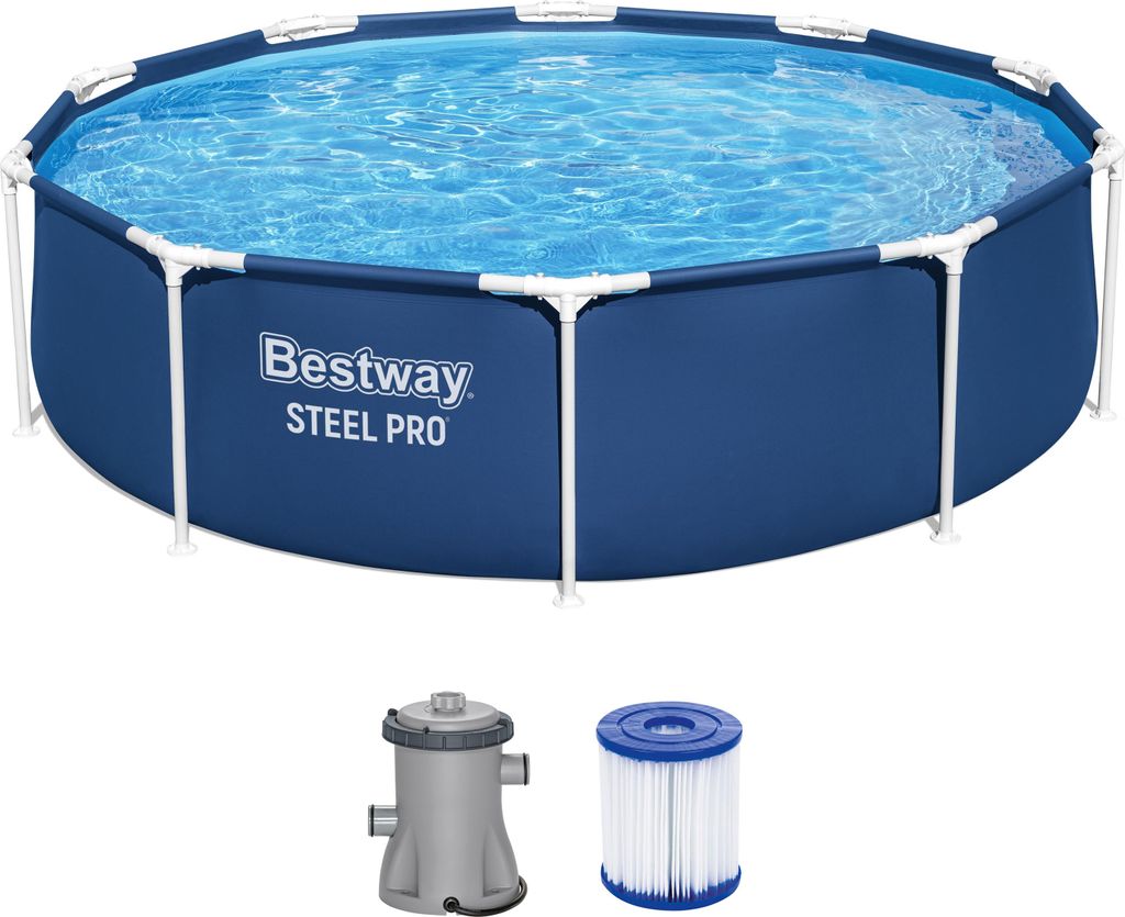 Steel Pro® Frame Pool Set mit Filterpumpe Ø 305 x 76 cm, Produktbild 