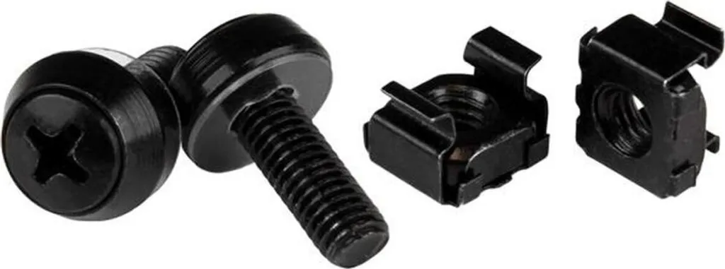 Viti Rack Nere M6 StarTech.com CABSCREWM6B 50 Pezzi Eleganti - 1