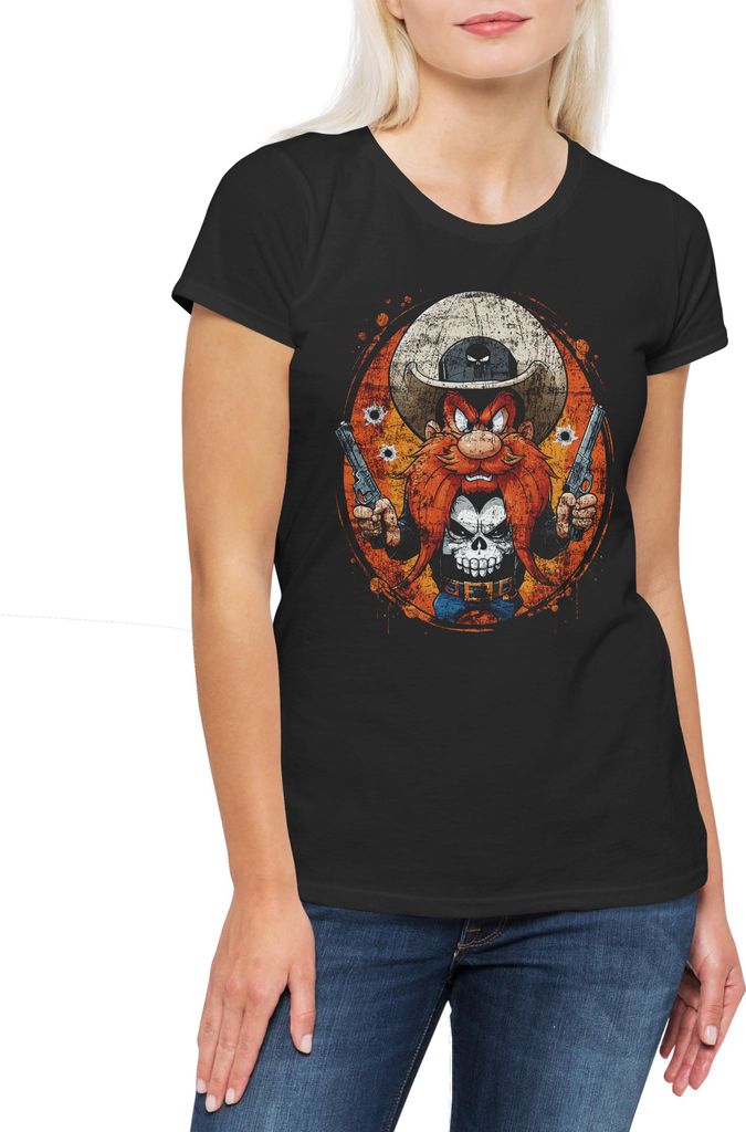 Urban Backwoods Vigilante Sam, Damen T-Shirt, Farbe: Schwarz, Größe: XS