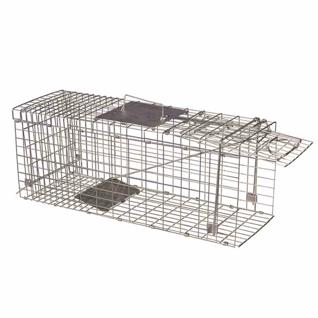 Piège vivant pour chats et martres en métal robuste, 66 x 26 x 23 cm