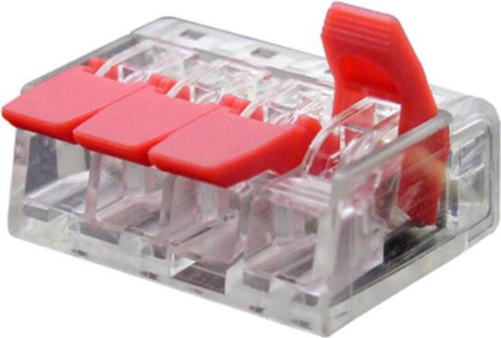 10 Stk. Verbindungsklemme PCT412 / PCT413 / PCT414 / PCT415 - Farbauswahl : Rot PCT414 (4 Anschlüsse) Farbe: Rot Ausführung: PCT414 (4 Anschlüsse)