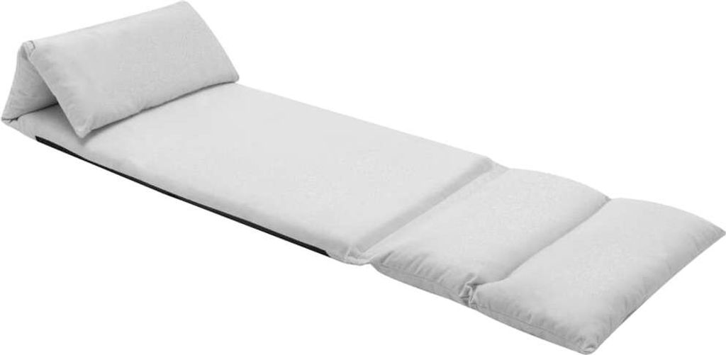 Ankonbej Bodenstuhl Faltbar Hellgrau Mikrofaser