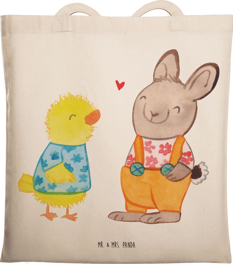 Mr. & Mrs. Panda totebag Ostern Freundschaft - Transparent - Geschenk, Osterhase, Liebe, Frühling, Ostergrüße, Shopping Tasche, Tote Bag, Einkau...