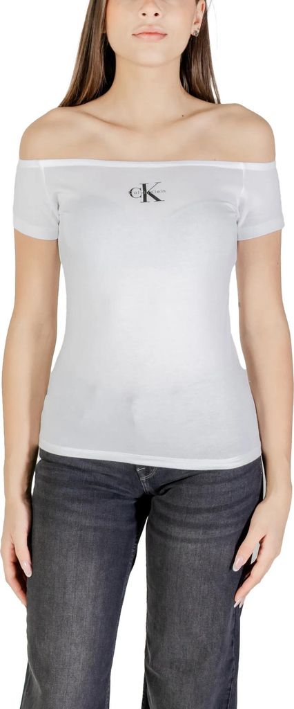 Calvin Klein Jeans T-Shirt Weiß 487958 : Größe - M Größe: M