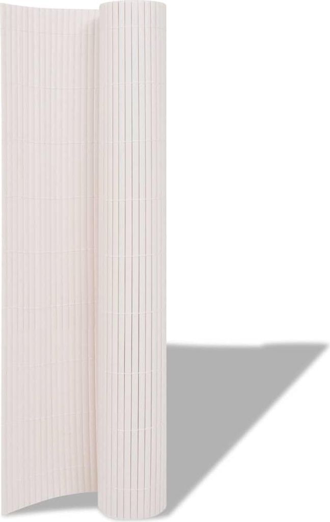 vidaXL Gartenzaun Doppelseitig 90 x 300 cm Weiß Produktbild 
