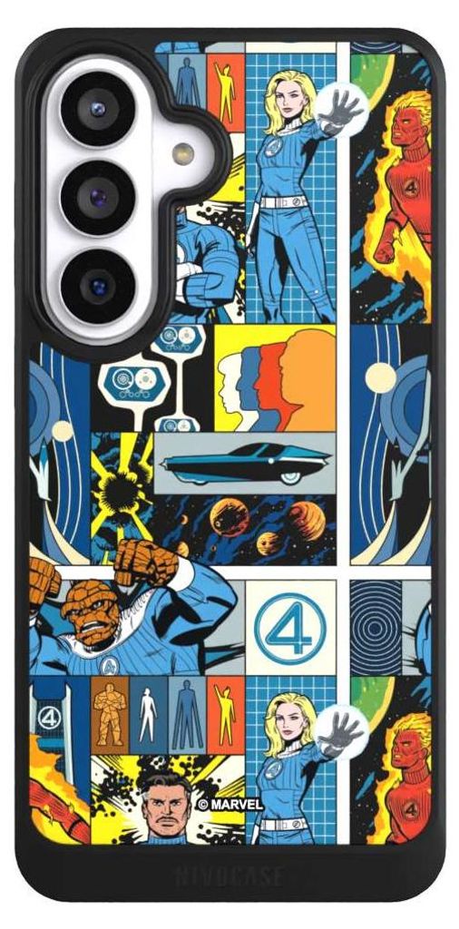 NIVOCASE Hülle für Samsung Galaxy S26+ Handyhülle NIVOcore Case Schwarz Offizielles Lizenzprodukt Marvel The Fantastic Four