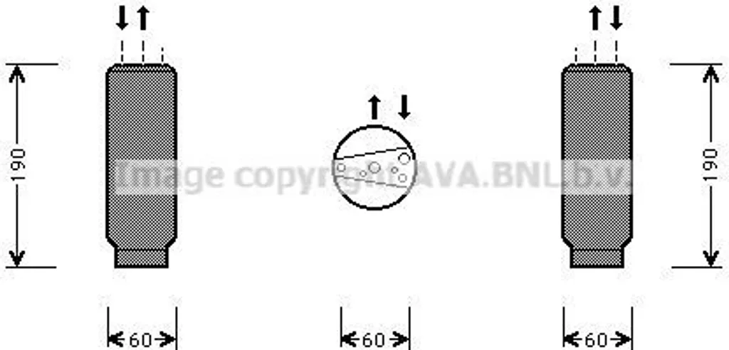 PRASCO ALD003 Bouteille Déshydratante Clim OE 46452809 pour Alfa et Fiat