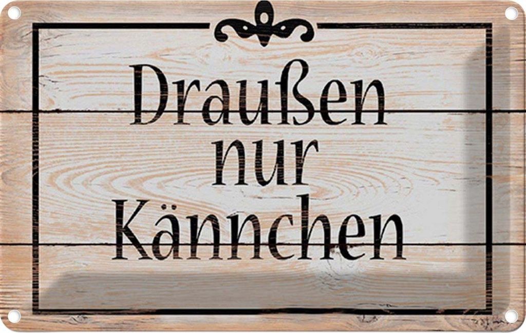 vianmo Blechschild 12x18 cm draußen nur Kännchen Tee Essen Trinken