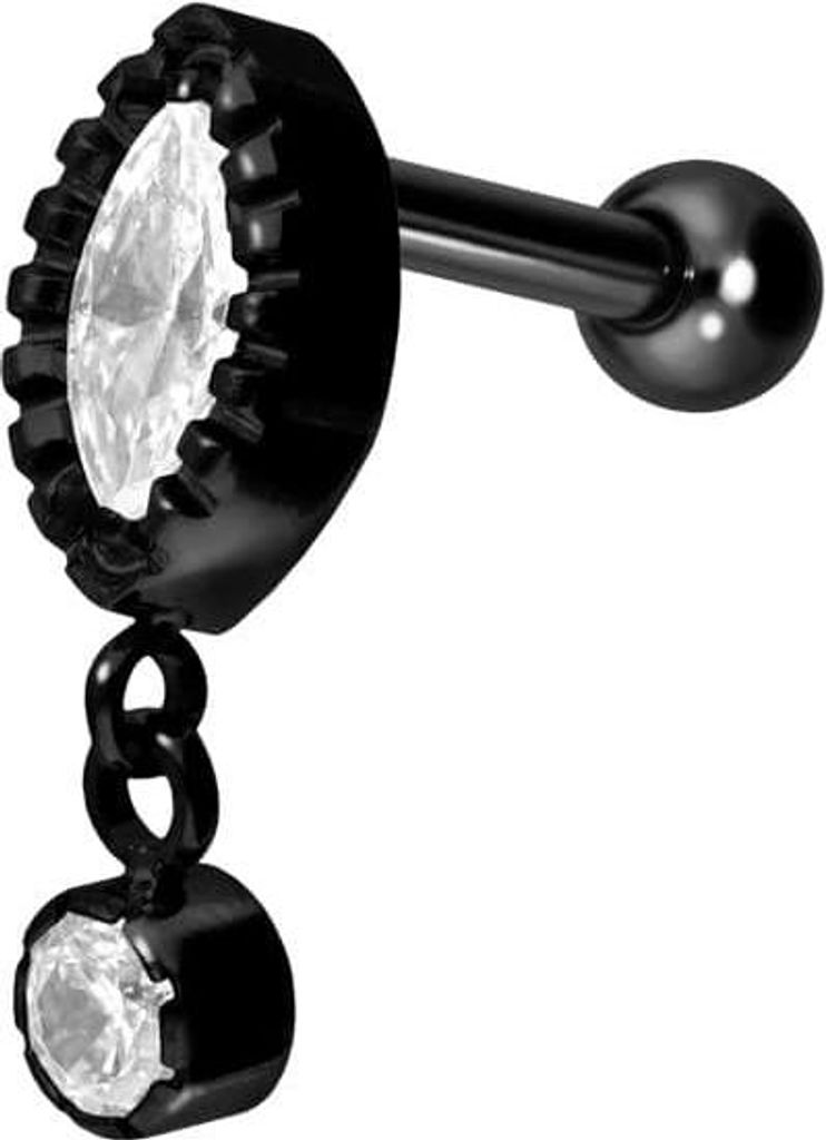 Ohrpiercing Titan Ohrpiercing KRISTALLTROPFEN + KRISTALL