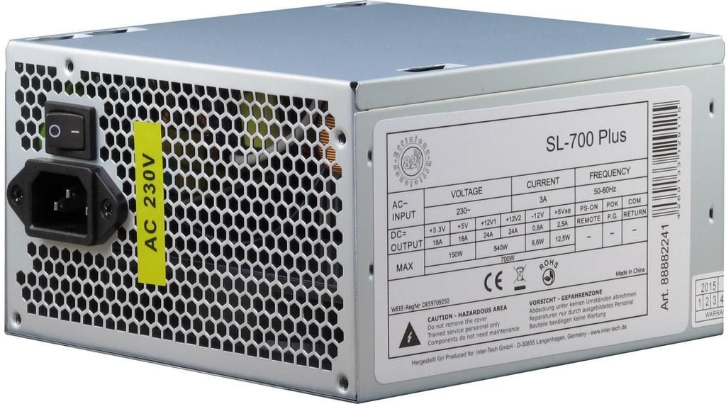 Zasilacz Inter-Tech 700W SL-700 Plus 1x PCI-E Zdjęcie produktu 