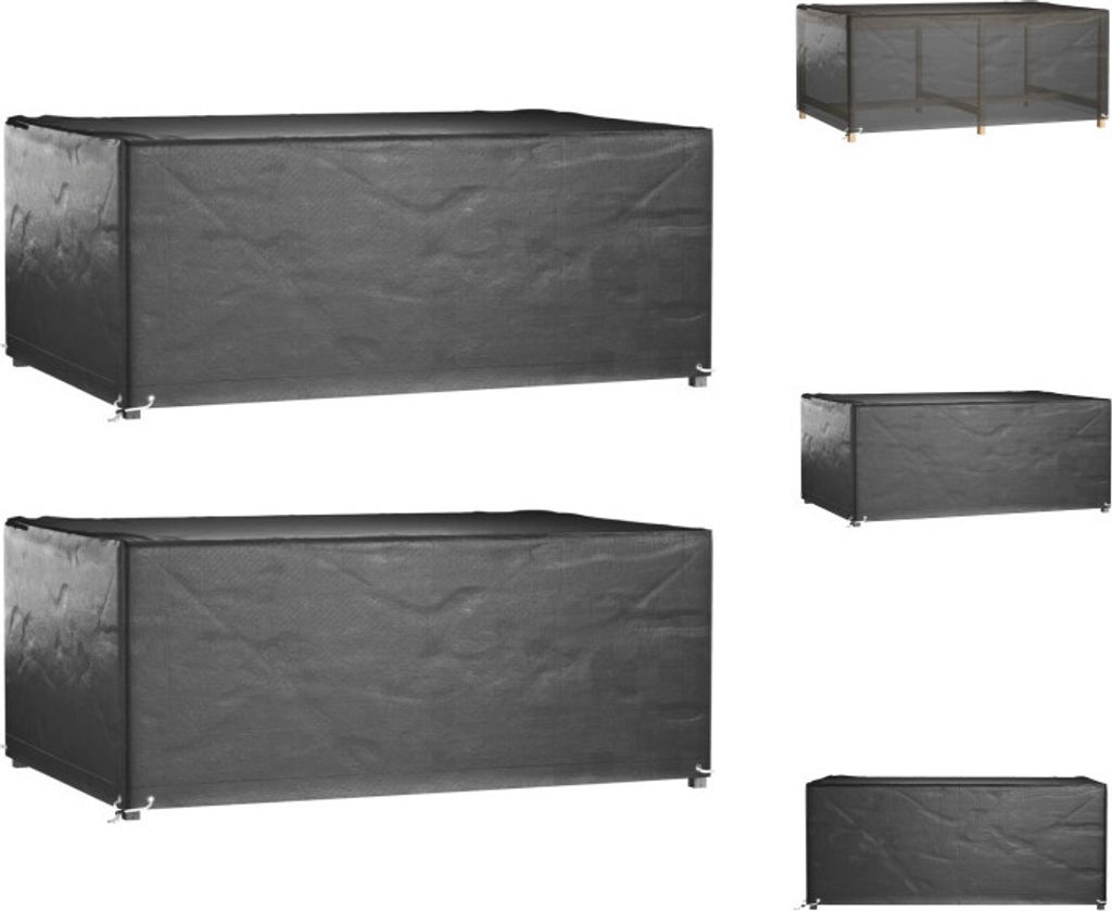 vidaXL Gartenmöbel-Abdeckungen 2 Stk. 8 Ösen 180x122x75 cm Rechteckig - Gartenmöbel-Schutzhüllen