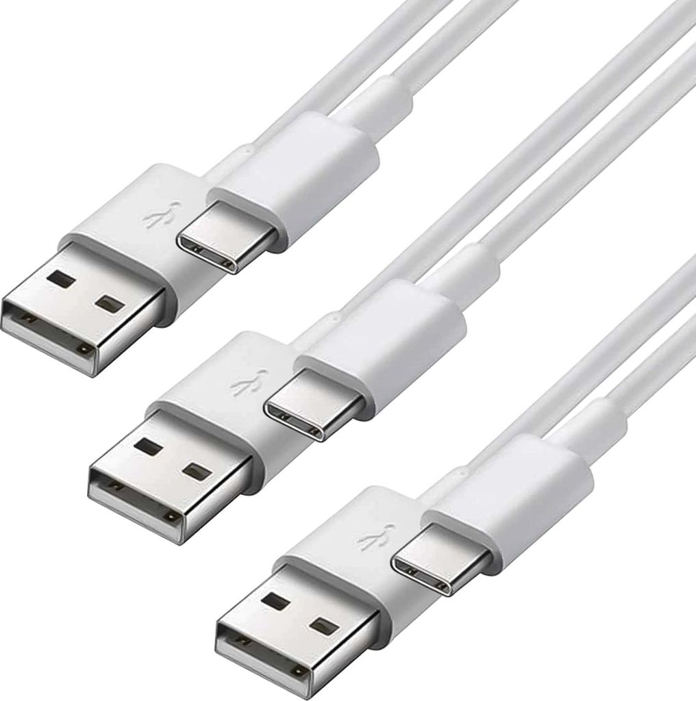 USB-C Schnellladekabel 1M/2M - USB-A zu USB-C oder Typ-C zu Typ-C – USB- A zu Typ-C 1 Meter / 3 Stück