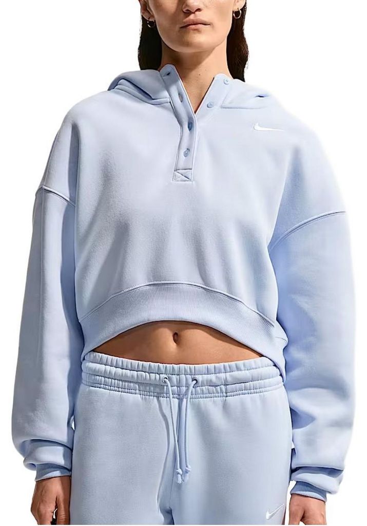 Nike Phoenix Fleece verkürzter Oversize-Henley-Hoodie Produktbild 