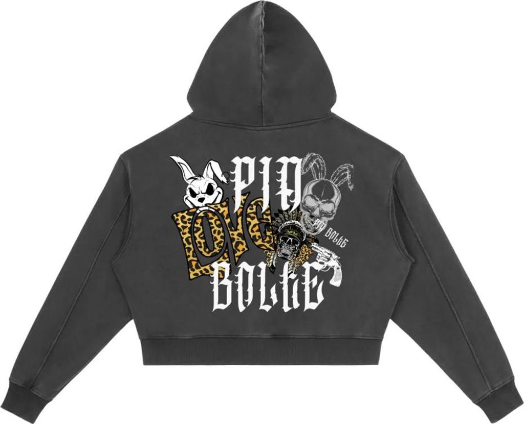 PIA BOLTE HOODIE Vintage Rebel CROP XL