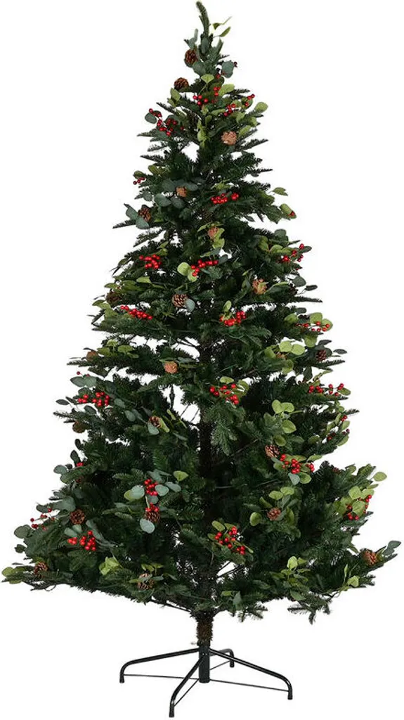 Arbre de Noël Home ESPRIT rouge et vert en PVC et métal - 240 cm