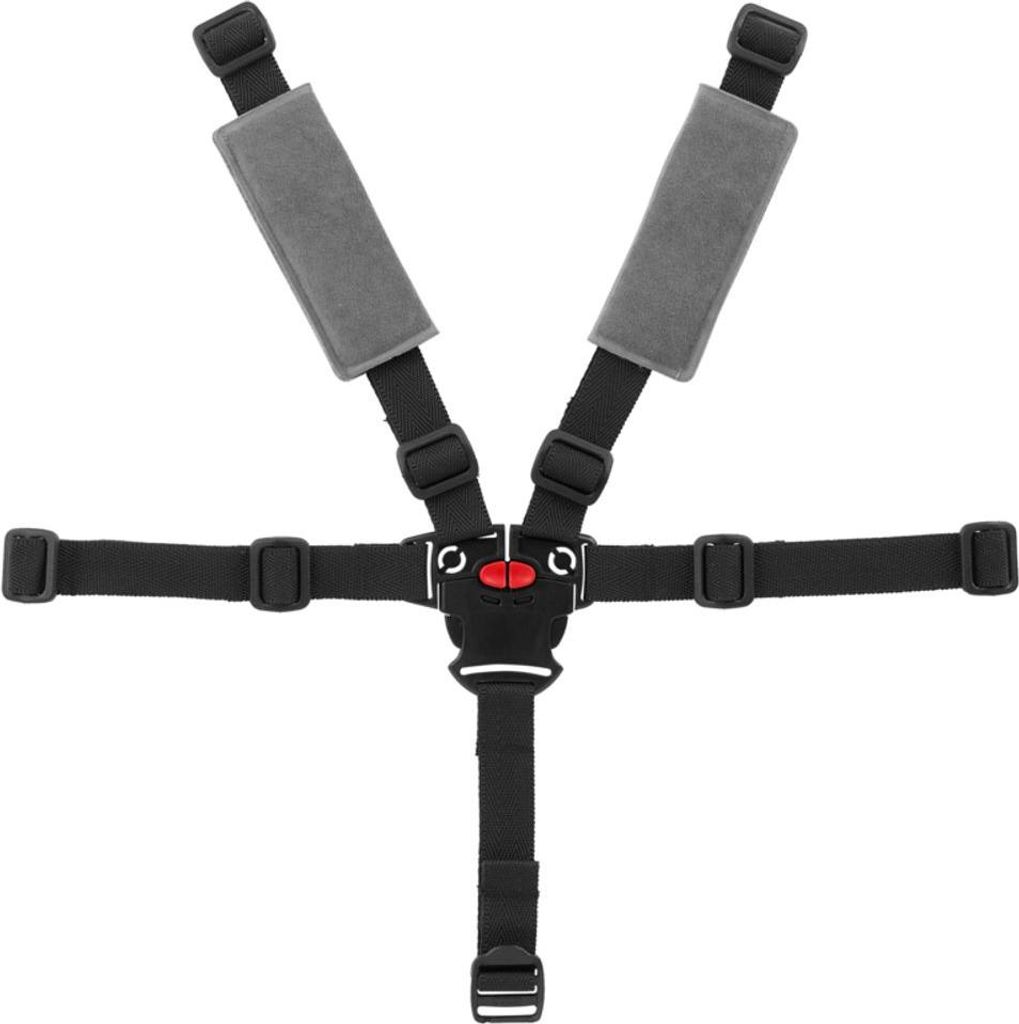 POLISPORT 5 Point Safety Harness Belt + Paddings Black Grey Produktbild 