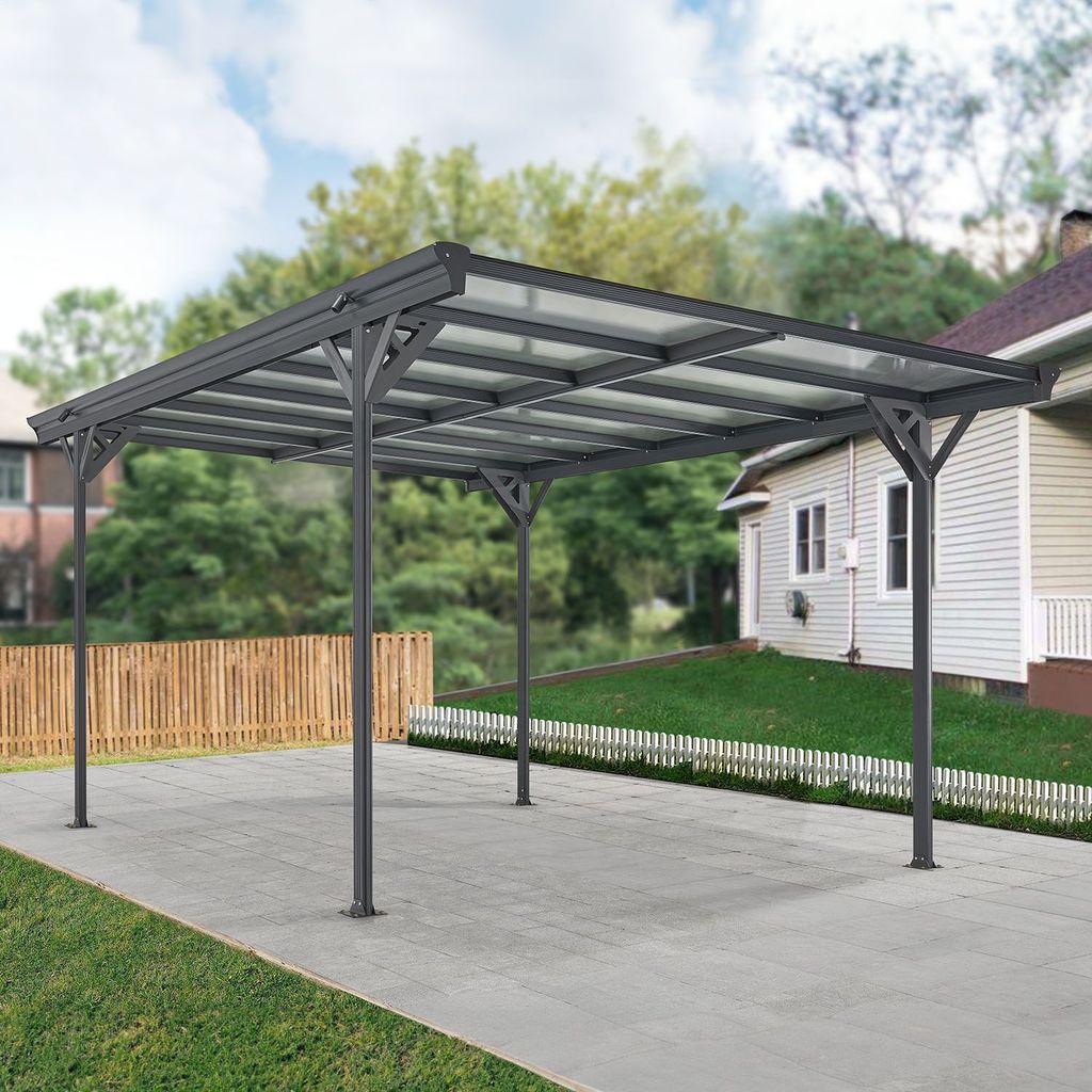 Juskys Carport mit Flachdach 5x3 m - Überdachung aus Produktbild 
