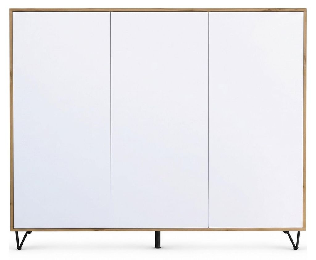 InnoFurn Highboard Elena M2, 3 Türen, Push-to-Open, Eiche Produktbild 