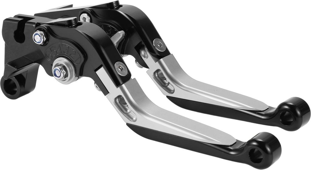 Kurze Lange Brems- und Kupplungshebel für Yamaha MT-07 14-22 Verstellbare Motorrad Lenker Bremshebel Aluminiumlegierung Schwarz Kopf Silber Griff