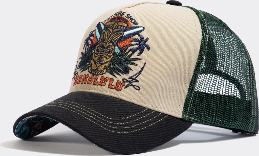 King Kerosin - HFT Trucker Mesh Cap - Honolulu Beige & Produktbild 