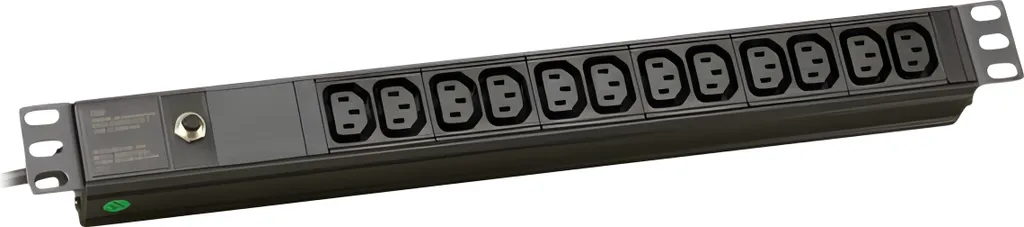 PDU Rackable 19'' 1U avec 12 Sorties C13 et Entrée C14 pour Baie Serveur