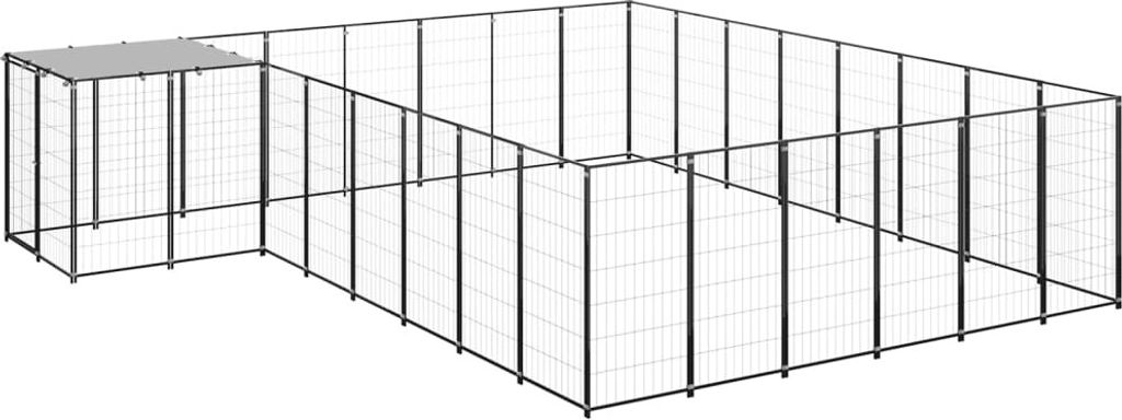 Hundezwinger Schwarz 15,73 m² Stahl