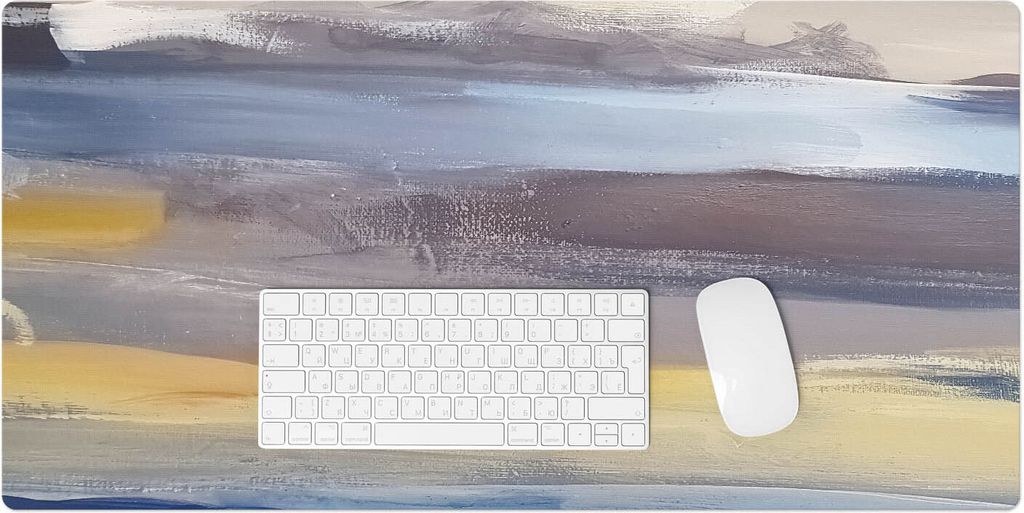 Abstrakte Landschaft – Schreibtischunterlage – Rutschfeste Tischunterlage – Schreibtischmatte für Büro & Zuhause – Schreibunterlage – M...