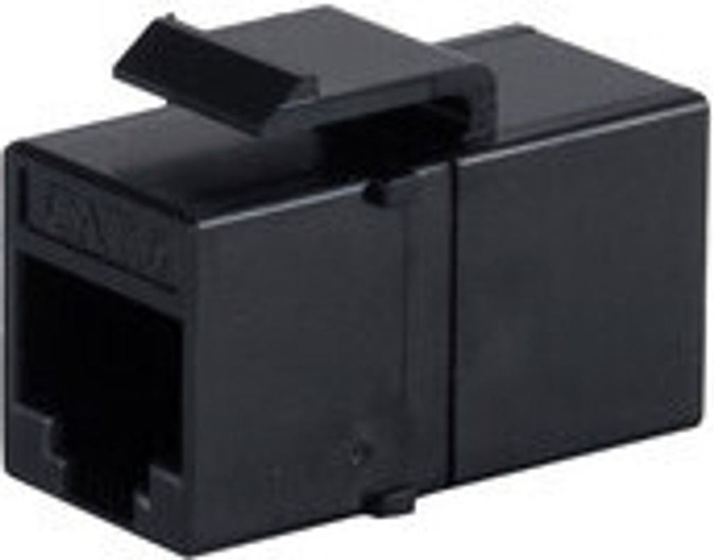Keystone Verbinder RJ45, Cat.6, UTP, Schwarz