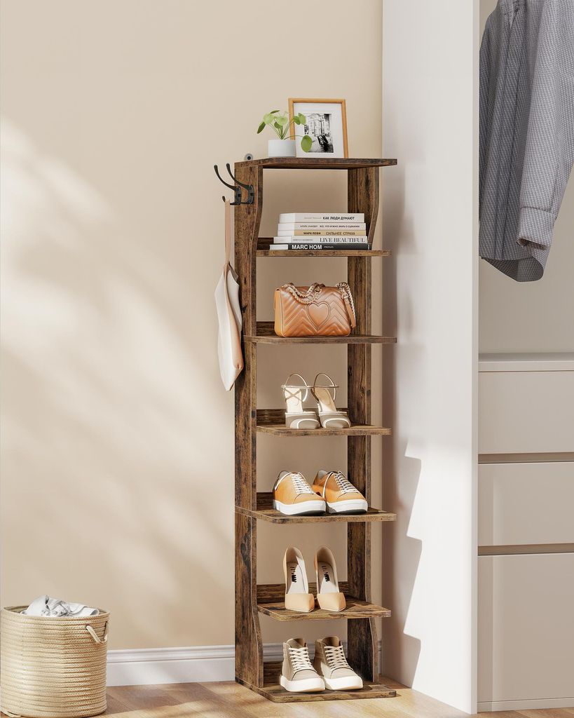 VASAGLE Schuhregal schmal, Standregal mit 7 Ebenen, Produktbild 