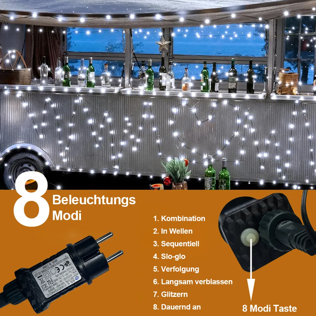 Fantasee Luci A LED A Forma Di Fragola – 3 Metri, 20 LED, Batteria – Decorazione Per Camera Da Letto, Festa Di Compleanno E Natale - 2