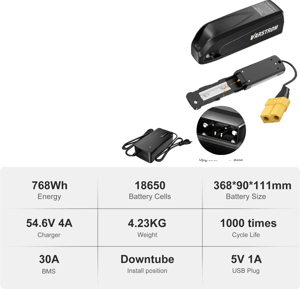 Batterie lithium pour vélo électrique 48V de grande capacité 20Ah