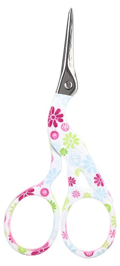 Edelstahlschere, bunte Schere zum Nähen oder Basteln, Stickschere – blau/rosa/rot