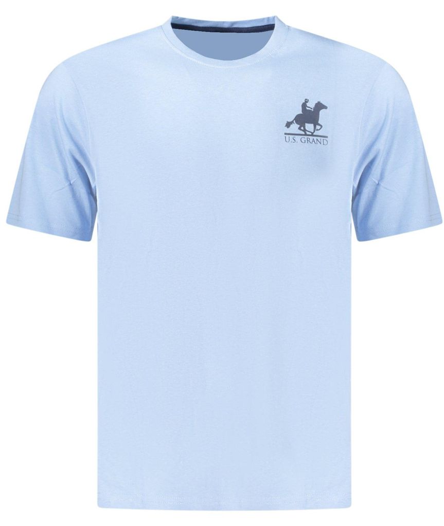 Modisches Herren T-Shirt Blau mit Print und Rundhals – Sommertrend