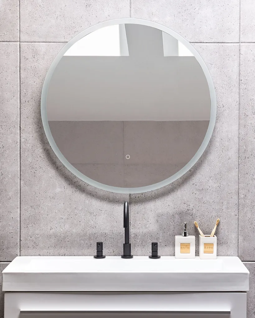 Miroir maquillage LED rond 79 cm suspendu pour éclairage optimal - 5