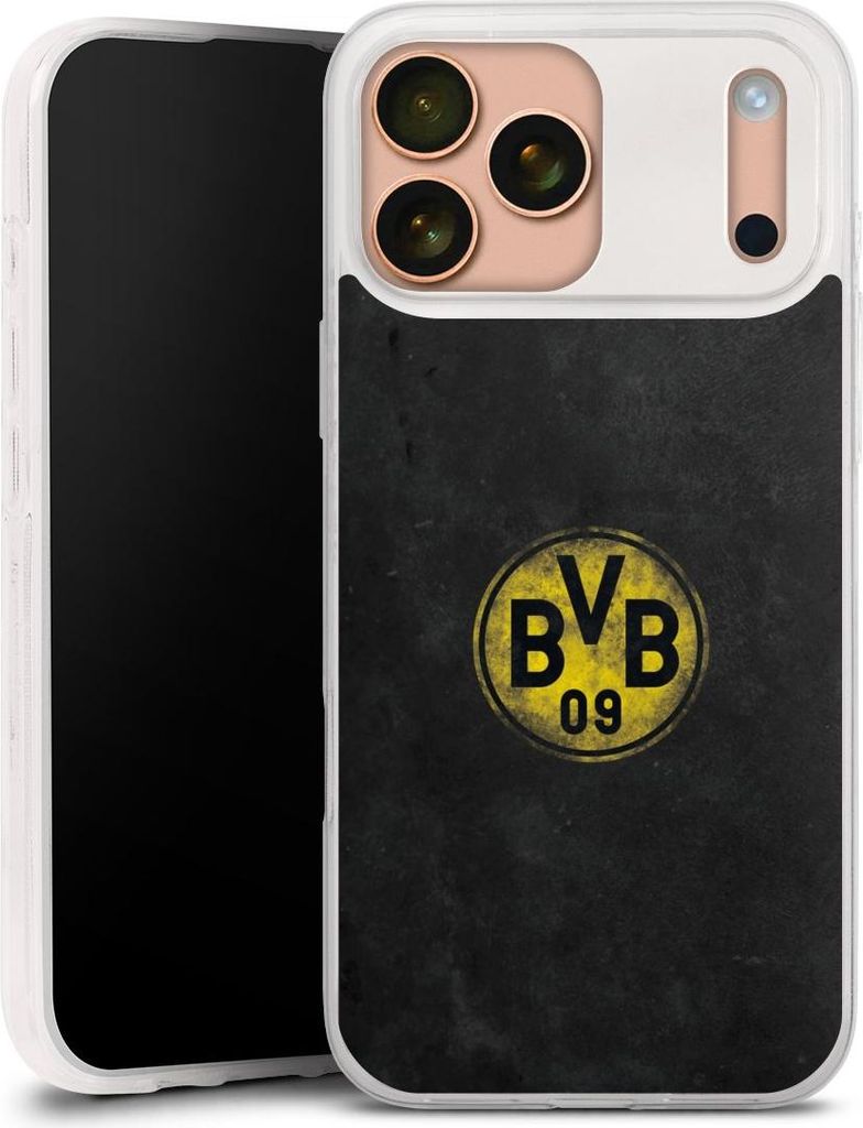 DeinDesign Slim Hülle für Apple iPhone 17 Pro Max Silikon Case Ultra Dünn Handyhülle BVB Borussia Dortmund Fanartikel