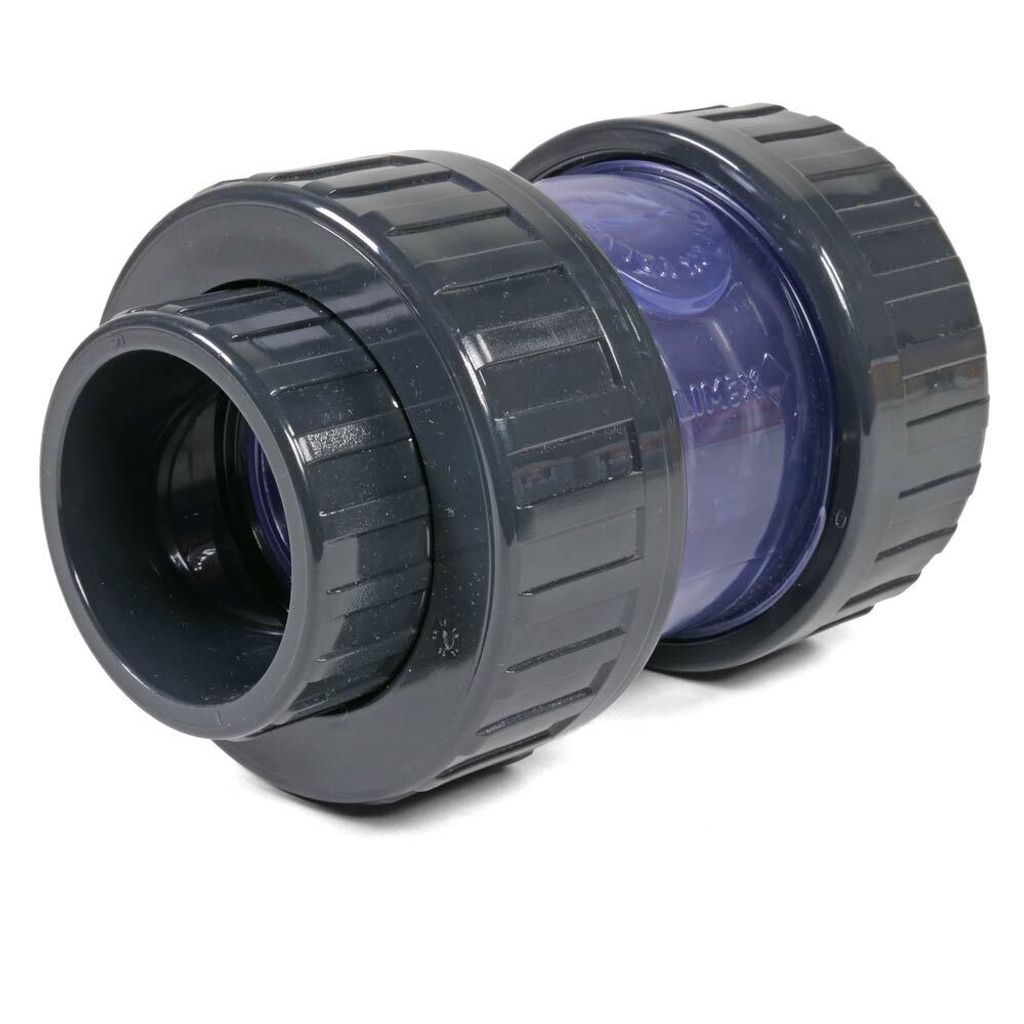 PVC Rückschlagventil, federbelastet, transparent 50mm