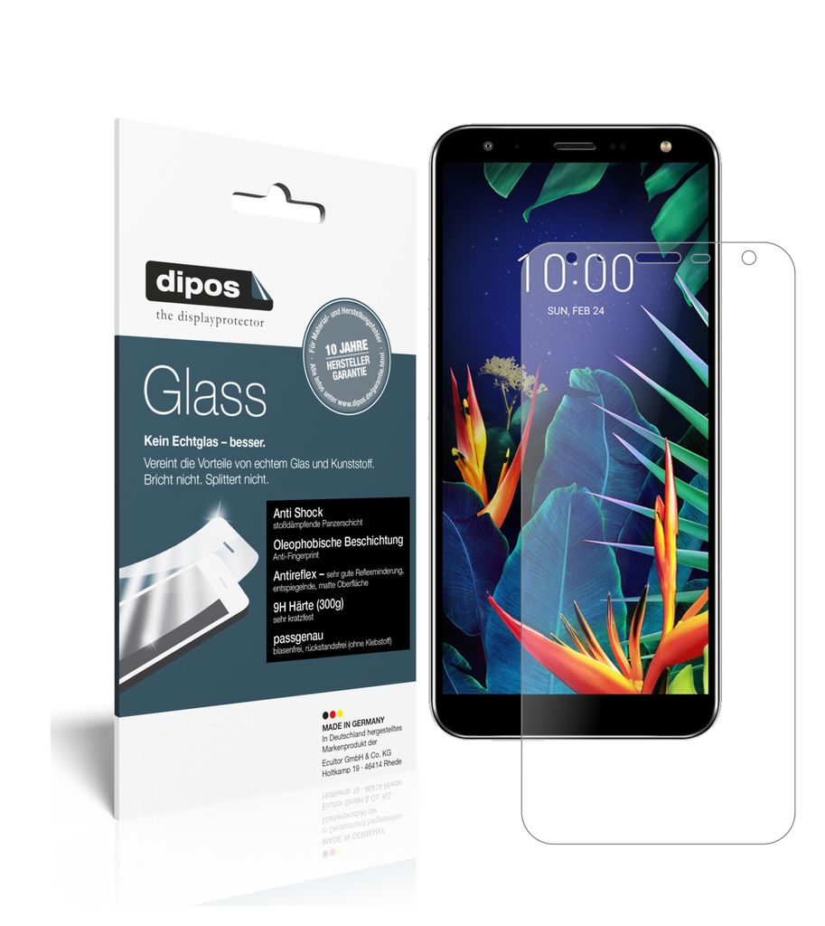 1x Schutzfolie für LG K40S matt - Anti-Shock 9H Folie dipos Glass Kunststoffglas