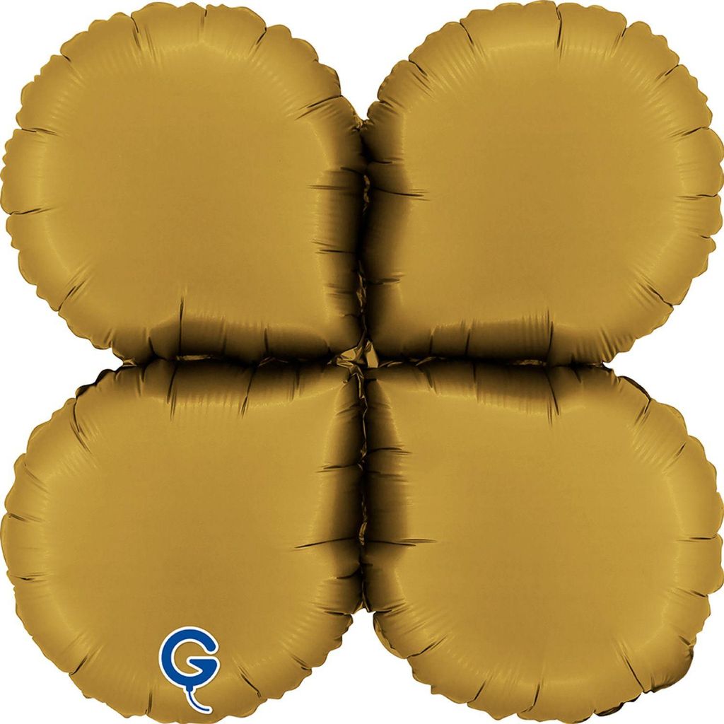 19" Folienballon Base Drops | 48 cm - Satin Gold (NUR LUFT)