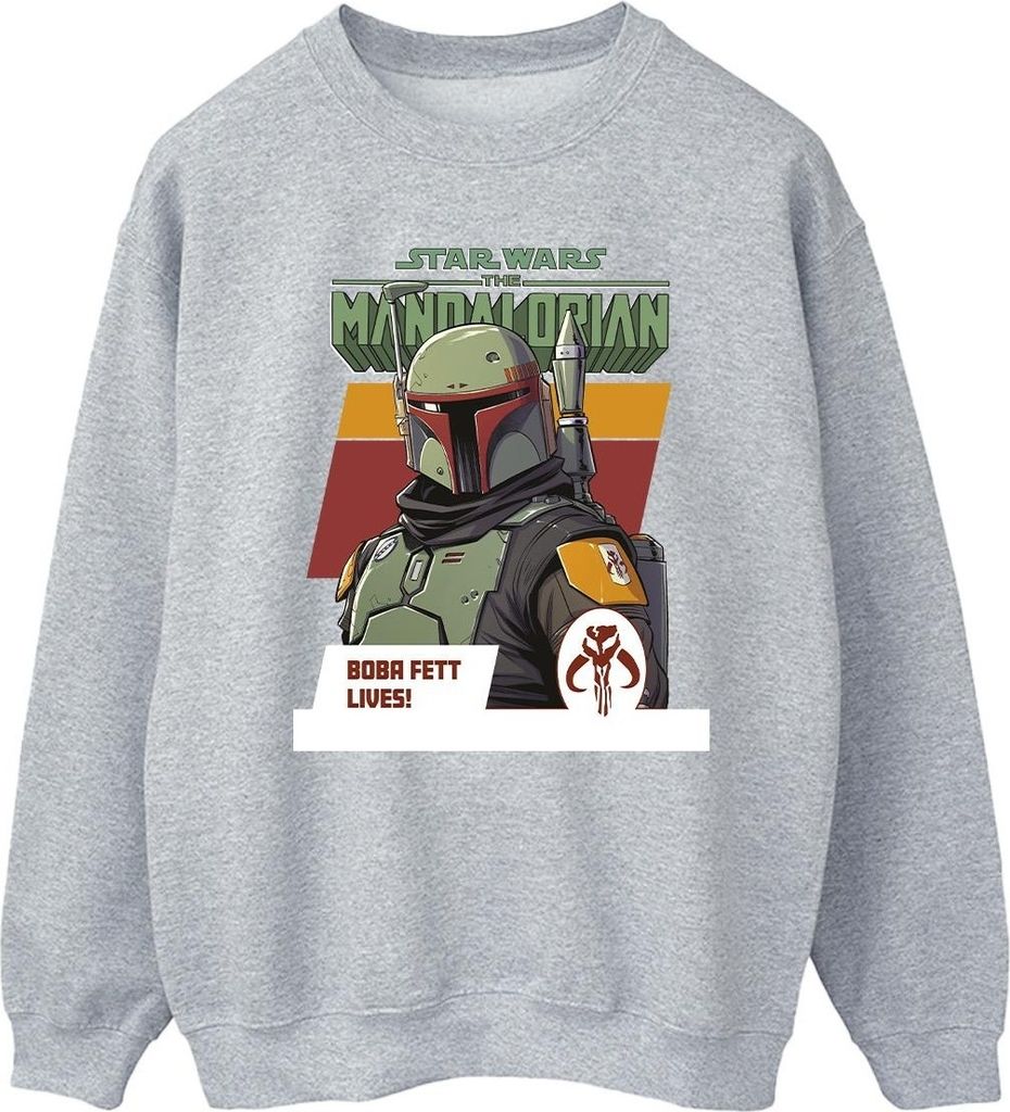 Star Wars - "The Mandalorian Lives" Sweatshirt für Herren BI46564 (XXL) (Grau)