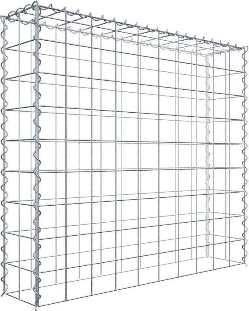 Anbaugabione Typ 3 100 cm x 90 cm x 20 cm (L x H x T), Maschenweite 10 cm x 10 cm, Spirale