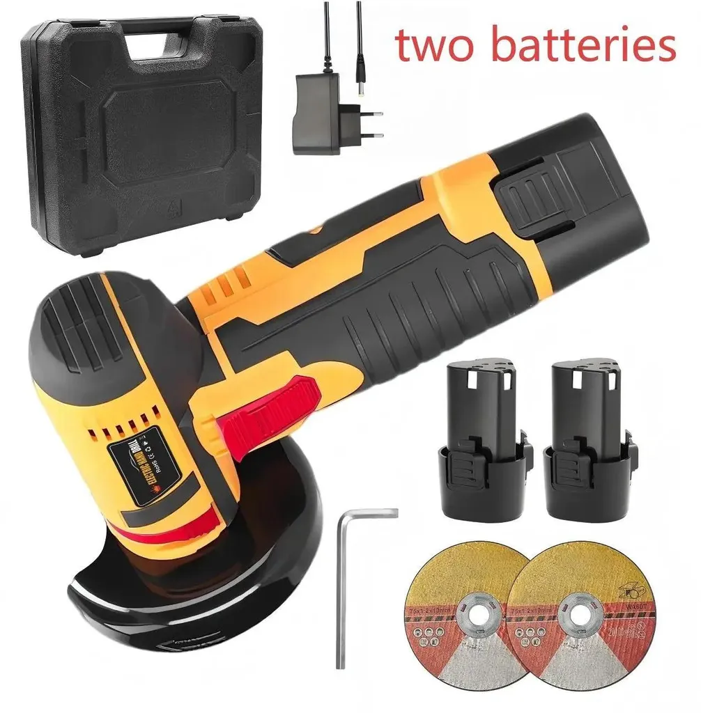Meuleuse sans fil 12V Li-Ion jaune clair avec batterie haute capacité