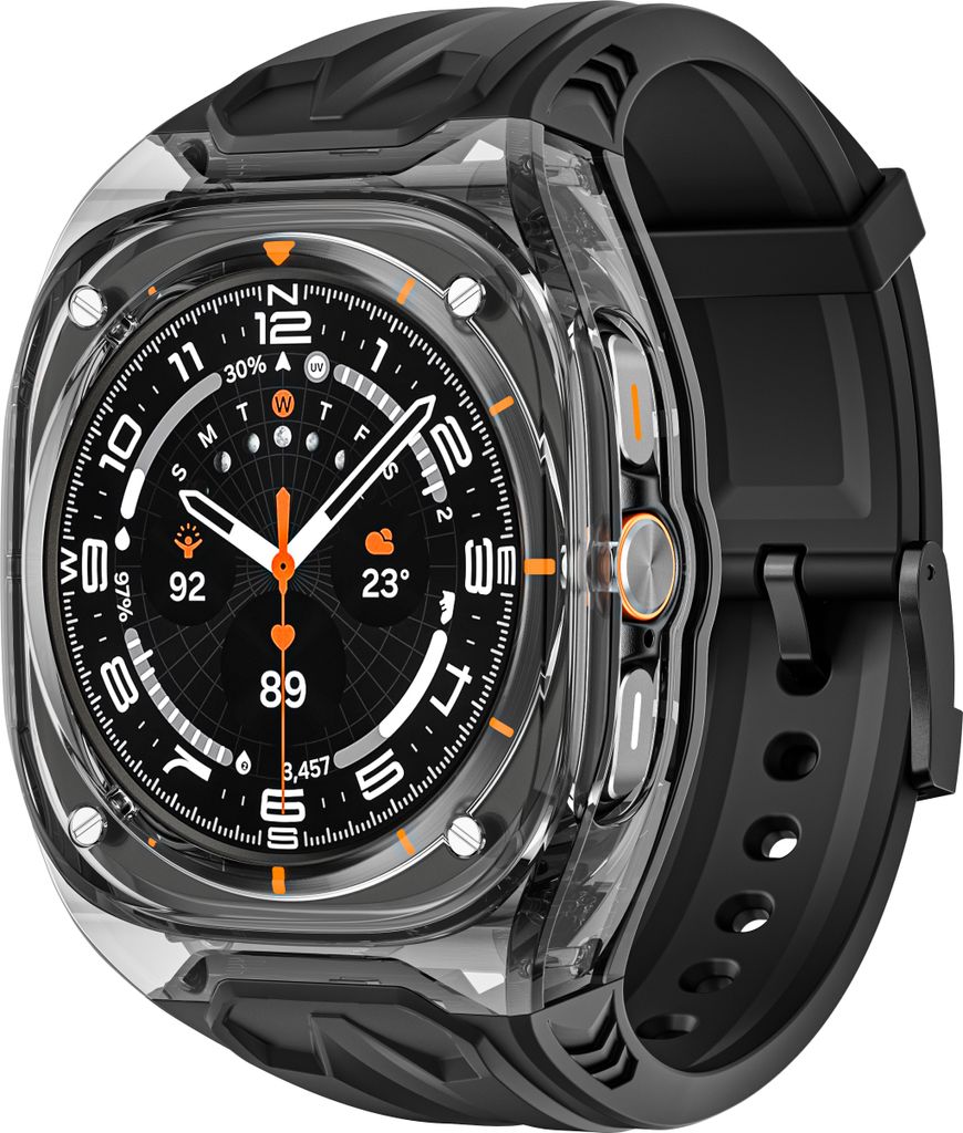 INF Samsung Galaxy Watch 7 Ultra Armband im Lamborghini-Stil Schwarz